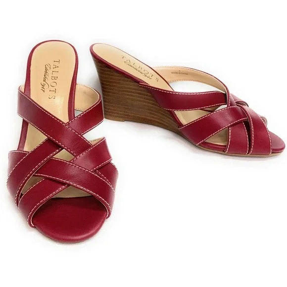 Cranberry colored hotsell sandals